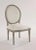 Dining side armless chair in the 24" width. Hand carved frame. Hand crafted. Also available as arm chairs in 28" width and...