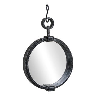 Mid-Century Brutalist French Wall Mirror, 1950s For Sale