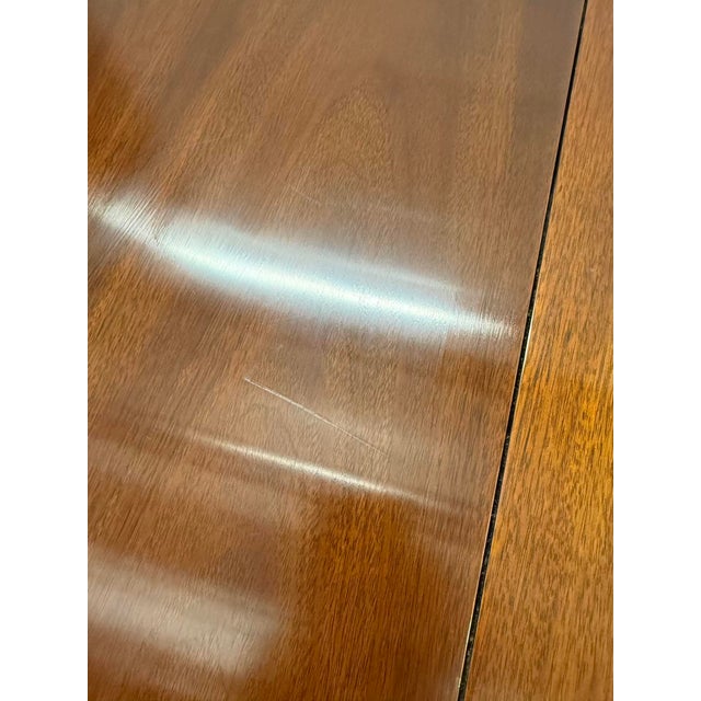 Late 20th Century Kindel Councill Banded Oval Dining Table With 2 Leaves For Sale - Image 11 of 12