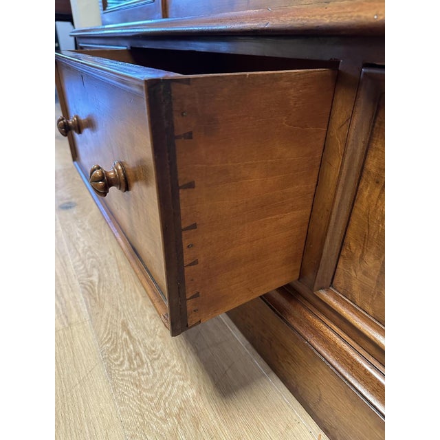 Large English Bookcase in Mahogany For Sale - Image 9 of 16