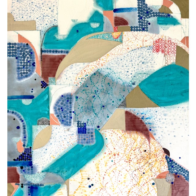 Jessica Snow Contemporary Abstract Acrylic on Canvas "Skopelos 4: Chora" by Jessica Snow For Sale - Image 4 of 5