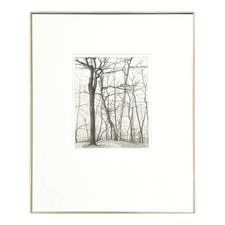1970s “Crown Hill” Abstract Landscape Etching by Bryan Kay For Sale