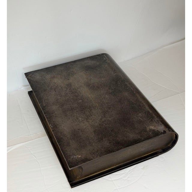 1980s Italian Brutalist “Il Teatro” Metal Book Rectangular Box For Sale - Image 12 of 12