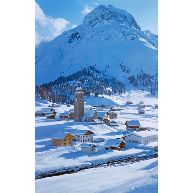 St. Anton In Winter by Toni Frissell Mountains tower over the St. Anton ski resort in Austria, 1955. (Photo by Toni...
