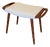 Vintage Danish Teak Stool with Shaped Handles, 1960s For Sale