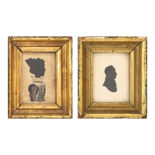 Puffy Sleeve Artist, Etc. Silhouettes, 19th Century, 2 For Sale