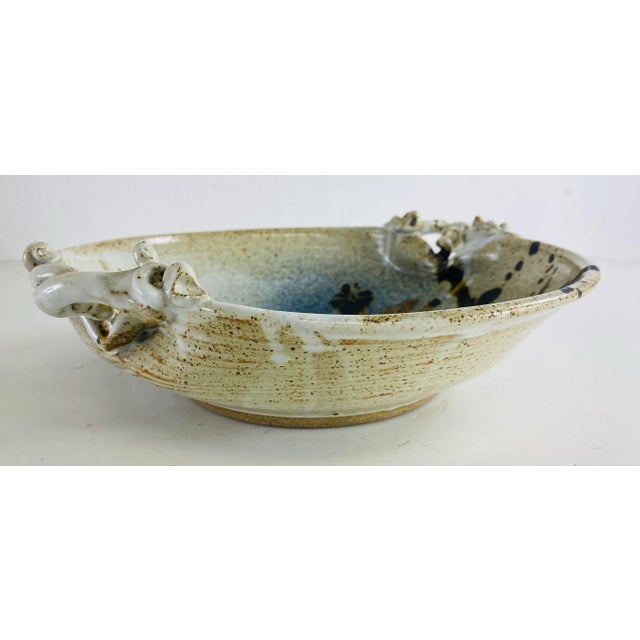 1960s Mid-Century Vintage Studio Pottery Handmade Bowl For Sale - Image 5 of 9