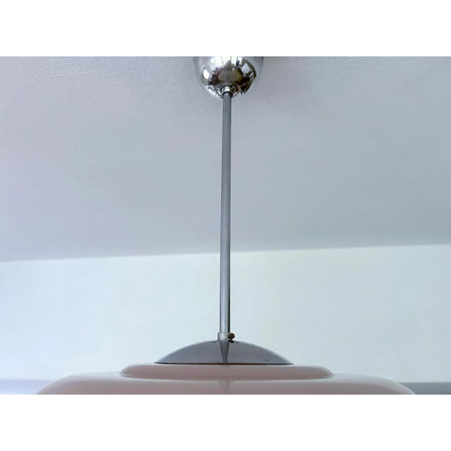 Art Deco Pendant Light in Pink Glass, 1930s For Sale - Image 12 of 13