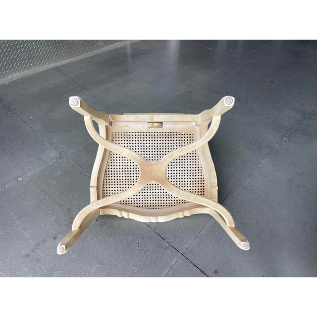 French Louis XV Style Painted Cane Back Dining Chairs With Carved Frames & Cabriole Legs – Set of 6 For Sale - Image 15 of 18