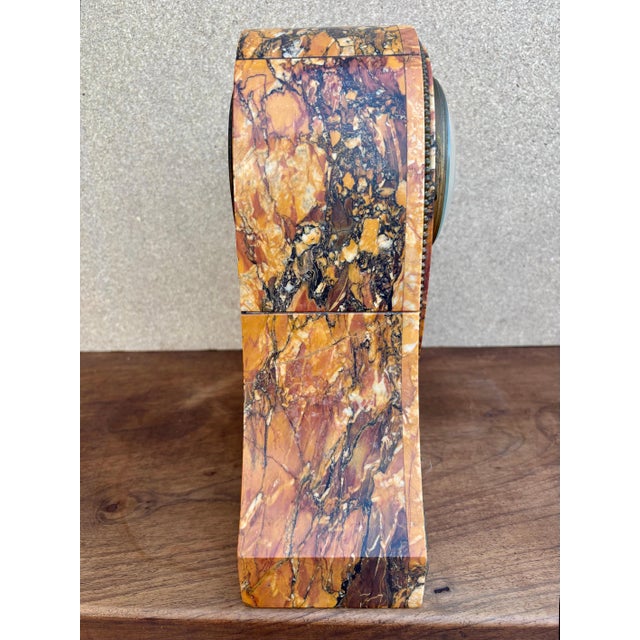Classic French Mantel Clock by Société Clusienne, Marble Base, 1920 For Sale - Image 16 of 16