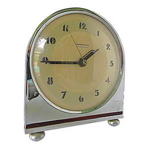 Hammond Art Deco Grenadier Synchronous Electric Table Chrome Clock 1930s