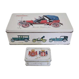 Noblesse Oblige Coffee Tins from Eduscho, 1970s, Set of 2 For Sale