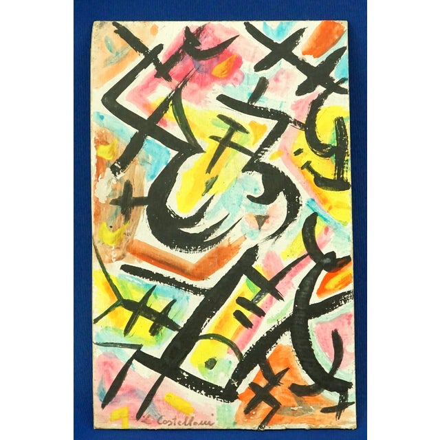 Leonardo Castellani, Abstract Composition, 20th Century, Oil on Canvas For Sale - Image 10 of 10