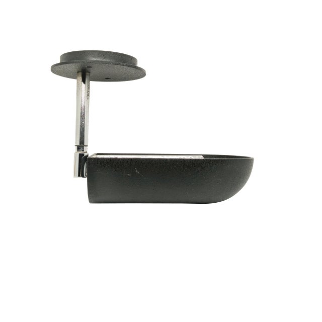 Postmodern Black and Chrome Plated Metal Adjustable Snodo Wall Lamp by S. Mazza for Quattrifoglio, 1970s For Sale - Image 3 of 15