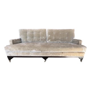 Furniture Sofa Crushed Velvet Upholstered. Excellent Condition For Sale