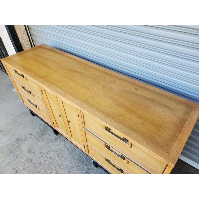 1950s Large Bleached Mahogany Dresser by American of Martinsville For Sale - Image 16 of 18