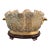 Gold Asian Cachepot and Wood Base For Sale