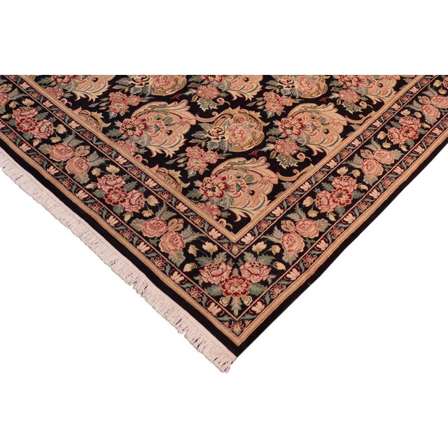 Shabby Chic Art Nouveau William Morris Basarabian Wool Rug For Sale - Image 3 of 9