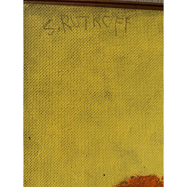 Blue 1950s "Traffic" Art Brut Brooklyn Museum Mid Century Painting For Sale - Image 8 of 12