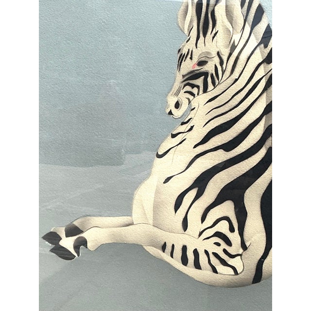 Vintage MCM Original Zebra Print For Sale In West Palm - Image 6 of 9