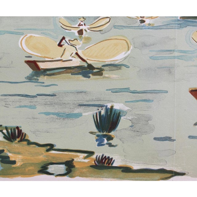 Yves Brayer, Mexican Fishermen in Lake Patzcuaro, Lithograph, 1963, Framed For Sale - Image 14 of 18