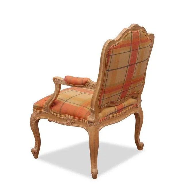 Early 18th Century Vintage Louis XV French Handvarved Armchair For Sale - Image 4 of 7