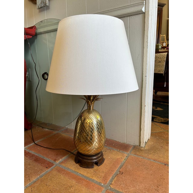 Vintage Frederick Cooper Brass Pineapple Table Lamp For Sale - Image 14 of 14