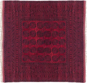 Vintage Afghani Ersari Design Square Rug - 15' X 15'2"