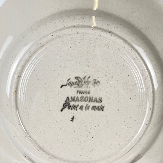 Ceramic Amazonas Dinner Plates from Sarreguemines, Late 19th-Early 20th Century, Set of 4 For Sale - Image 7 of 9