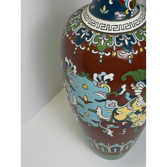 Art Nouveau Enamelled Faience Vase, 1890s For Sale - Image 4 of 10