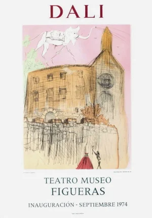 1974 Salvador Dali Figueiras Lithograph Poster