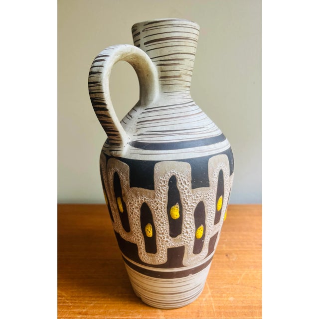 Mid-Century Modern Mid Century West German Ceramic Vase Cartens Scheurich Era For Sale - Image 3 of 10