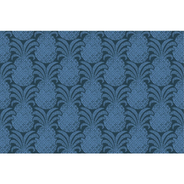 Round Hill Indigo Fabric Sample For Sale