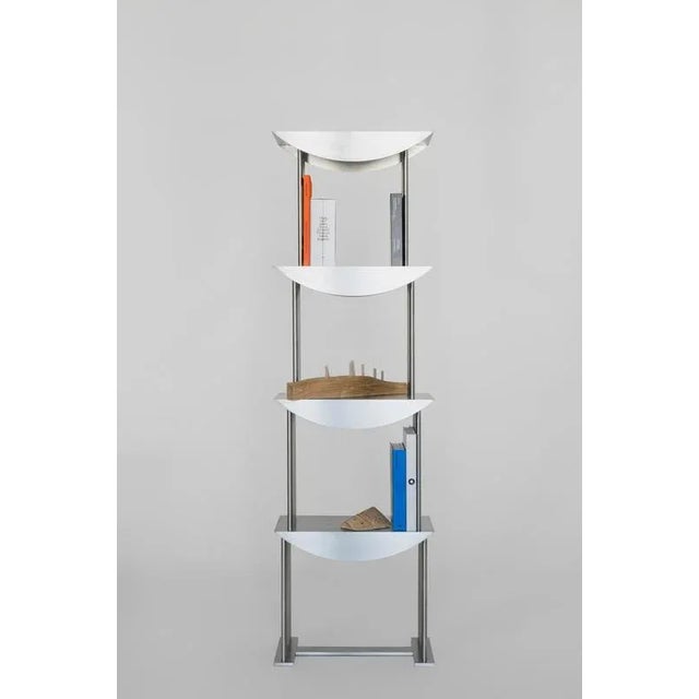 Silver Standing Shelf in Stainless Steel by Sashaxsasha For Sale - Image 8 of 16
