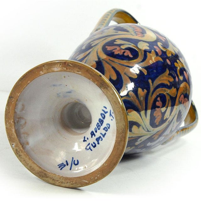 Italian Lustre Glaze Ceramic Vase by Alberto Rubboli, 1940s For Sale - Image 10 of 11