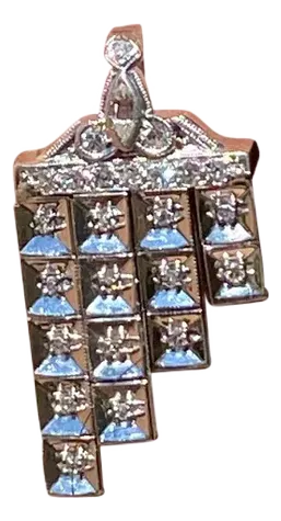 The Somara: Elaborate Antique Platinum Diamond Dangler Earrings, 2 Pieces