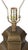 Brass Vintage Frederick Cooper Hexagonal Brass Urn Lamp With Relief Chinoiserie Tole Shade For Sale - Image 8 of 12