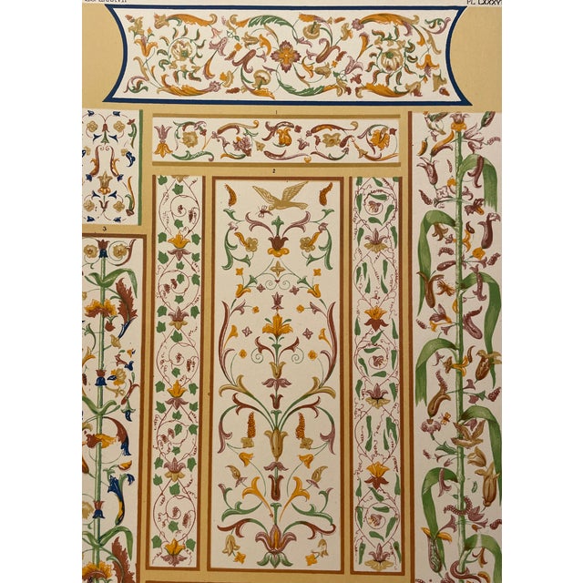 "Italian No. 2" chromolithograph plate from a 1910 printing of Owen Jones (1809-1874) "Grammar of Ornament" the most...