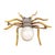 Contemporary Vintage Pearl Diamond 18k Yellow Gold Silver Spider Brooch For Sale - Image 3 of 6