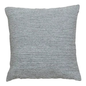 Gray Contemporary Chic Wool and Cotton Pillow