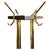 Metal Large Art Deco Italian Standing Coat Rack in Brass and Black Marble, 1950s For Sale - Image 7 of 14
