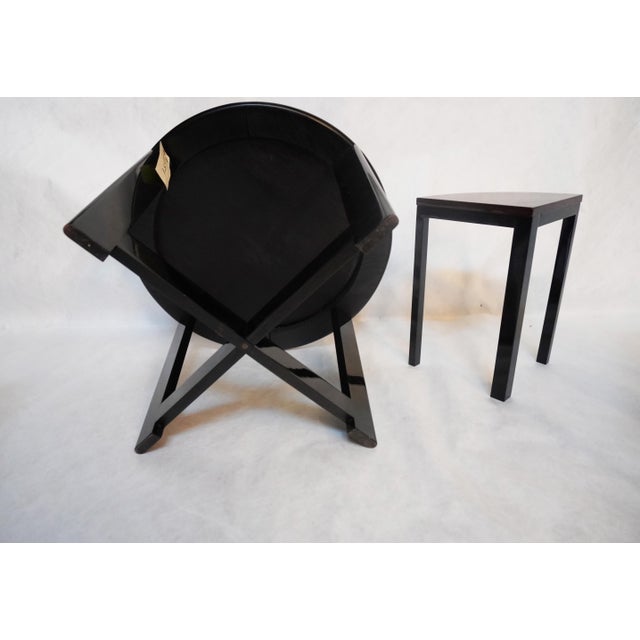Black 1930s Palisander Wood Art Deco Set of 5 Nesting Tables For Sale - Image 8 of 18