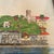Blue 1980s Michael Donelan Watercolor "Grenada Seaside" — Panoramic Dark Wood Frame For Sale - Image 8 of 12