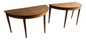 Demi-Lune Console Tables, 1800s, Set of 2