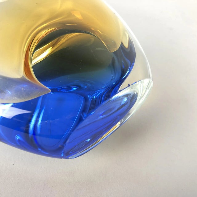 Art Glass Basket by O. Lipa & L. Metelak for Moser, Czechoslovakia, 1970s For Sale - Image 6 of 7