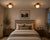 Handcrafted Solid Brass Flush Mount Ceiling Light With Opal Glass Globe For Sale - Image 4 of 9