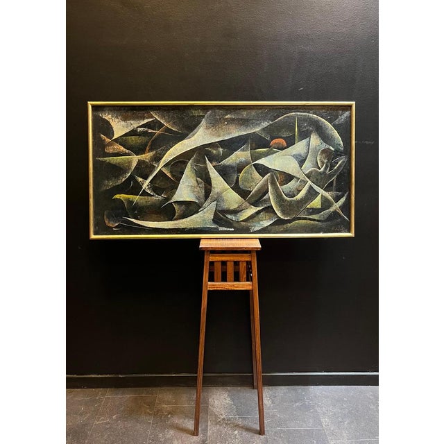 Vivaldo Martini, Abstract Composition No. 3, Oil on Masonite, 1960 For Sale - Image 11 of 12