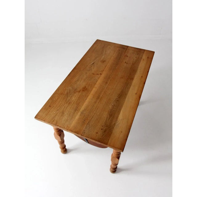 Brown Antique Baker's Table For Sale - Image 8 of 13