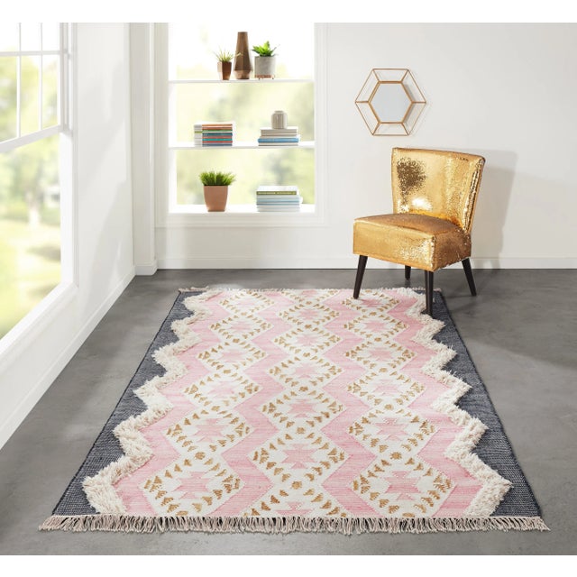 Textile Novogratz by Momeni Indio Beverly in Pink Rug - 2'X8' Runner For Sale - Image 7 of 8