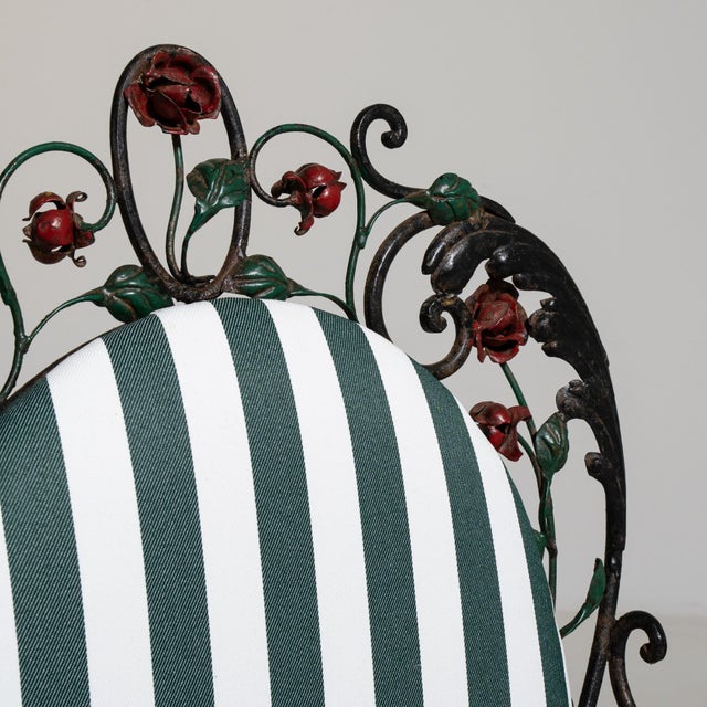 1950s Black Iron Set of 4 Outdoor Chairs For Sale In Greensboro - Image 6 of 17